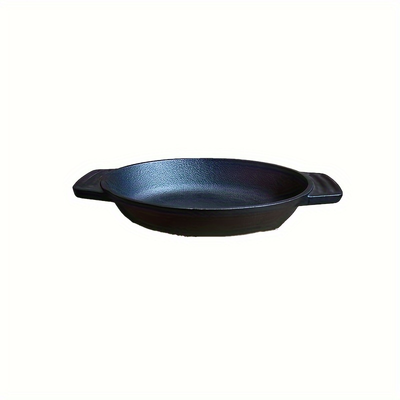 Iron Barbecue Pan, Household Commercial Steak Pan, Thickened Skillet, Grill  Pan, Barbecue Plate, Uncoated Non-stick Double-ear Small Frying Pan, For  Home Kitchen Restaurant, Kitchen Supplies, Cookware Items - Temu