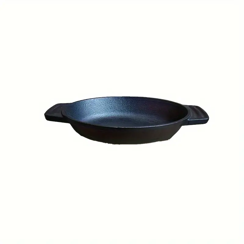 Iron Barbecue Pan, Household Commercial Steak Pan, Thickened Skillet, Grill  Pan, Barbecue Plate, Uncoated Non-stick Double-ear Small Frying Pan, For  Home Kitchen Restaurant, Kitchen Supplies, Cookware Items - Temu