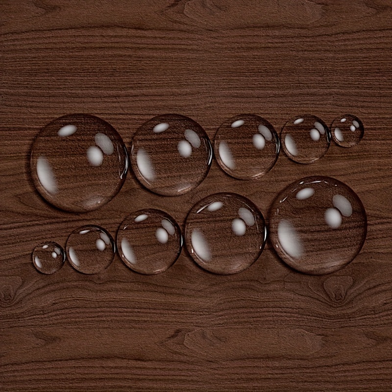 Lot Round Flat Back Clear Glass Cabochon Transparent - Temu