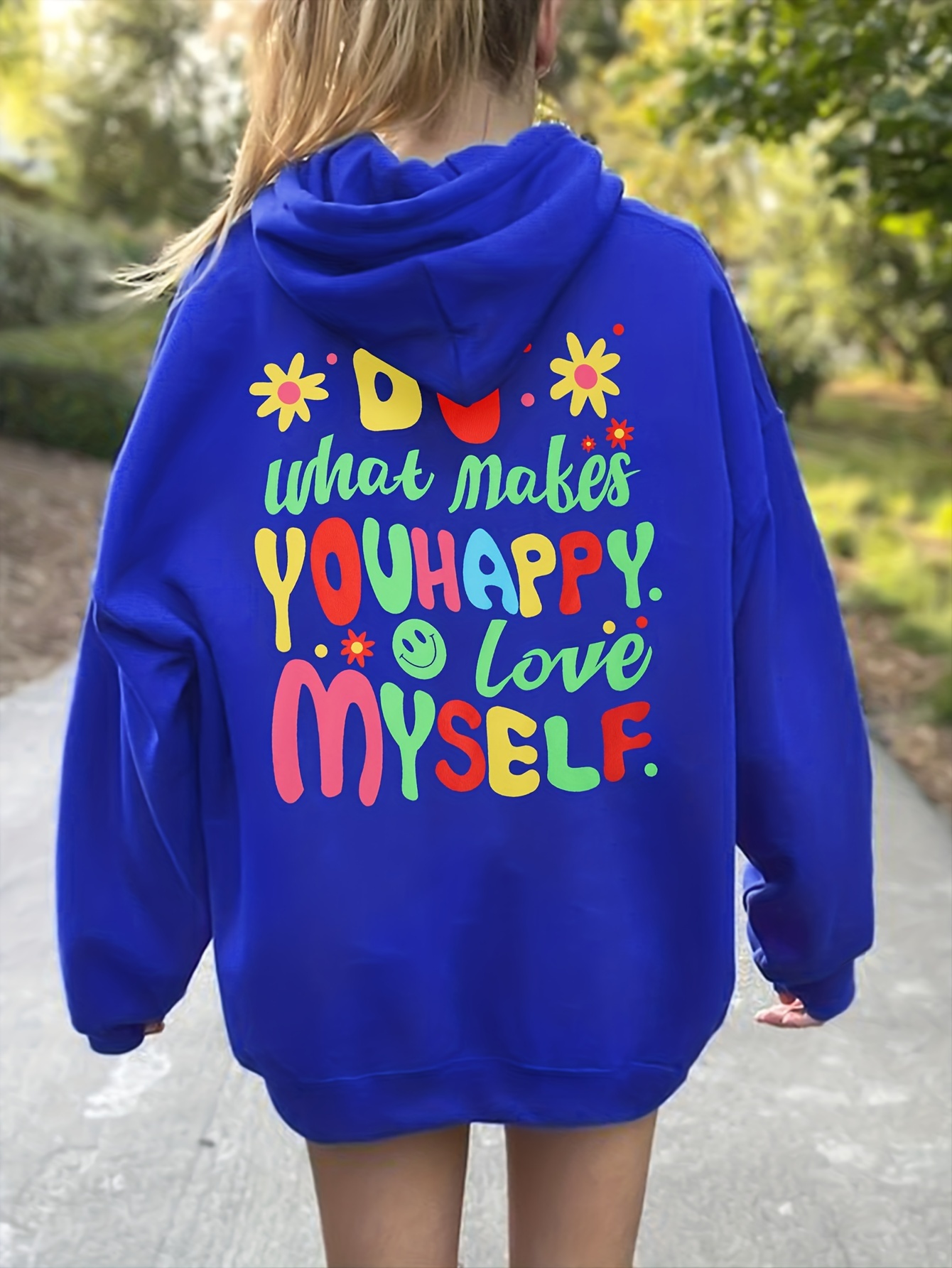 Women Hoodies Sweatshirts Letter Print Oversized Hoodie