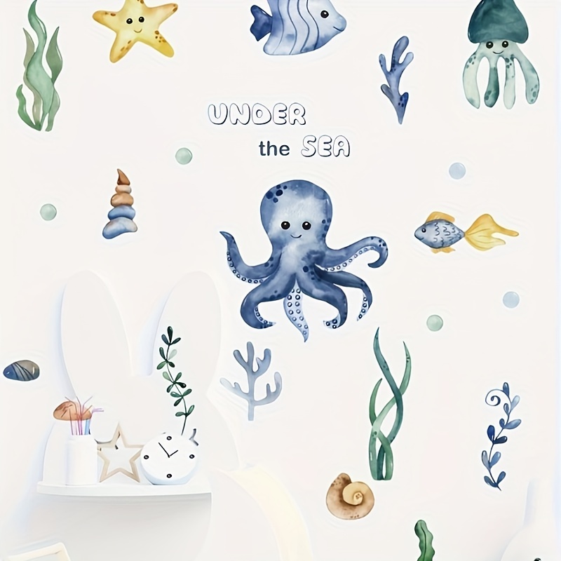 Ocean Animal Pattern Bathtub Sticker Funny Bathtub Appliques - Temu