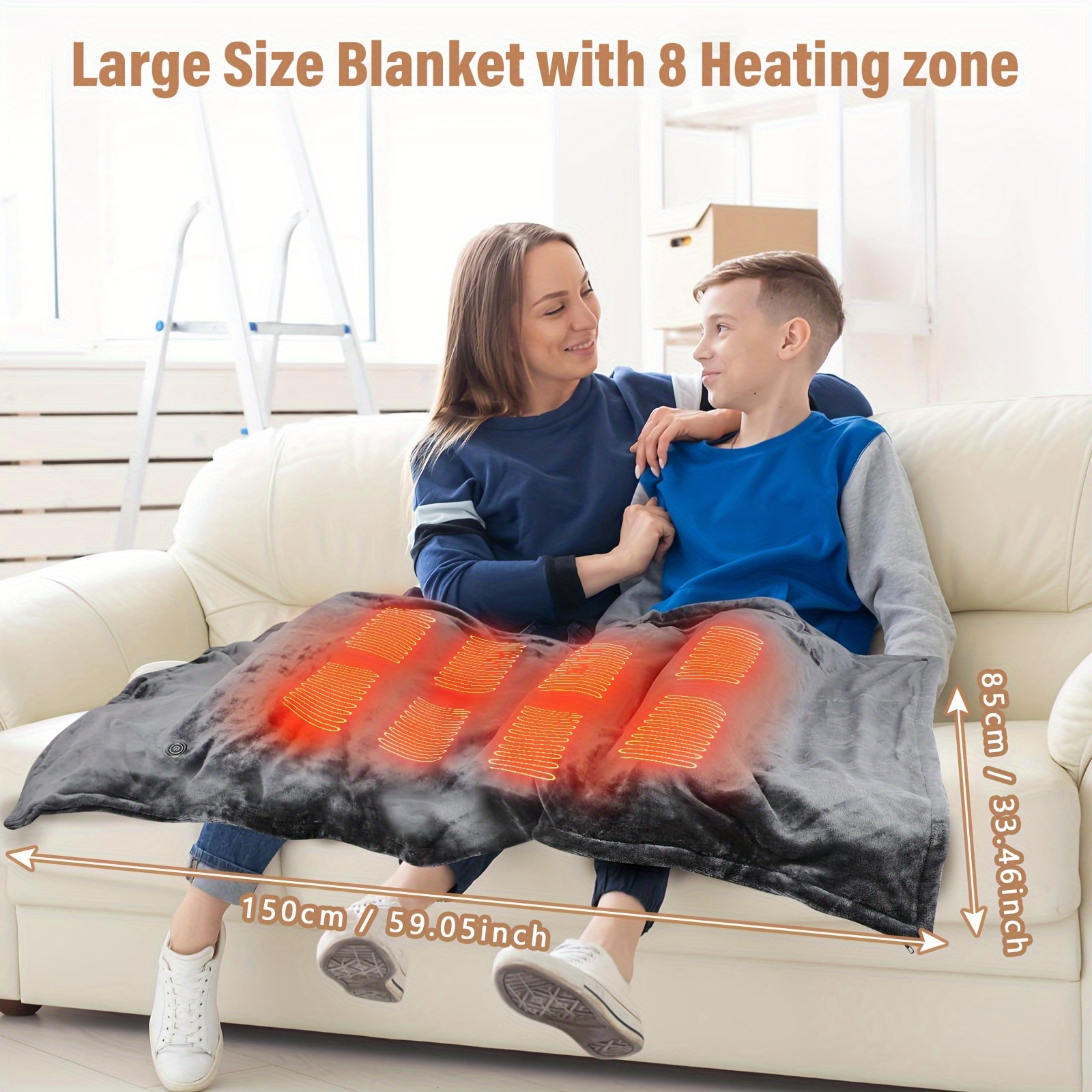 Winter Heating Electric Blanket (without Battery) 8 Heating - Temu
