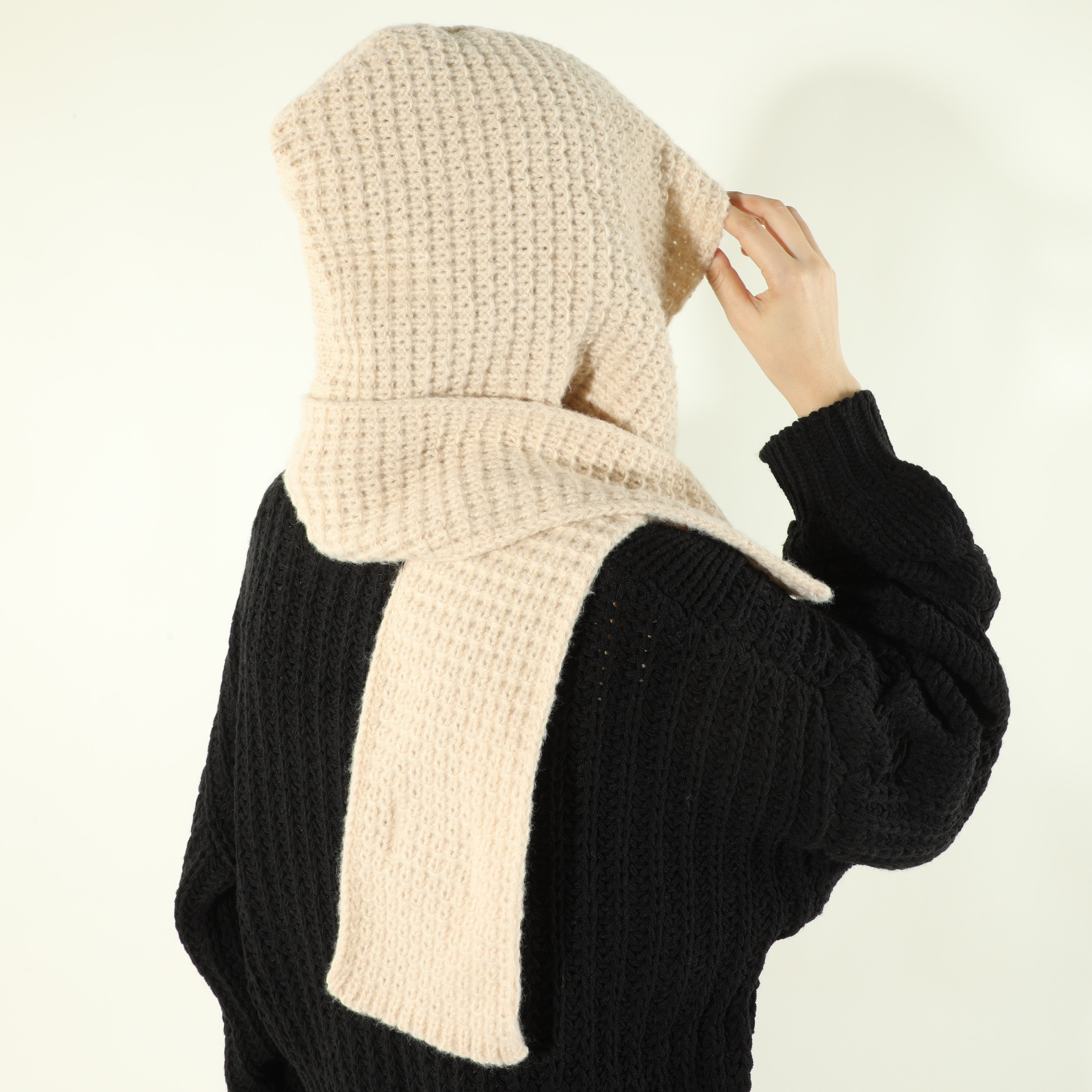 women's stylish scarf style hooded neck warmer 100% Temu Germany