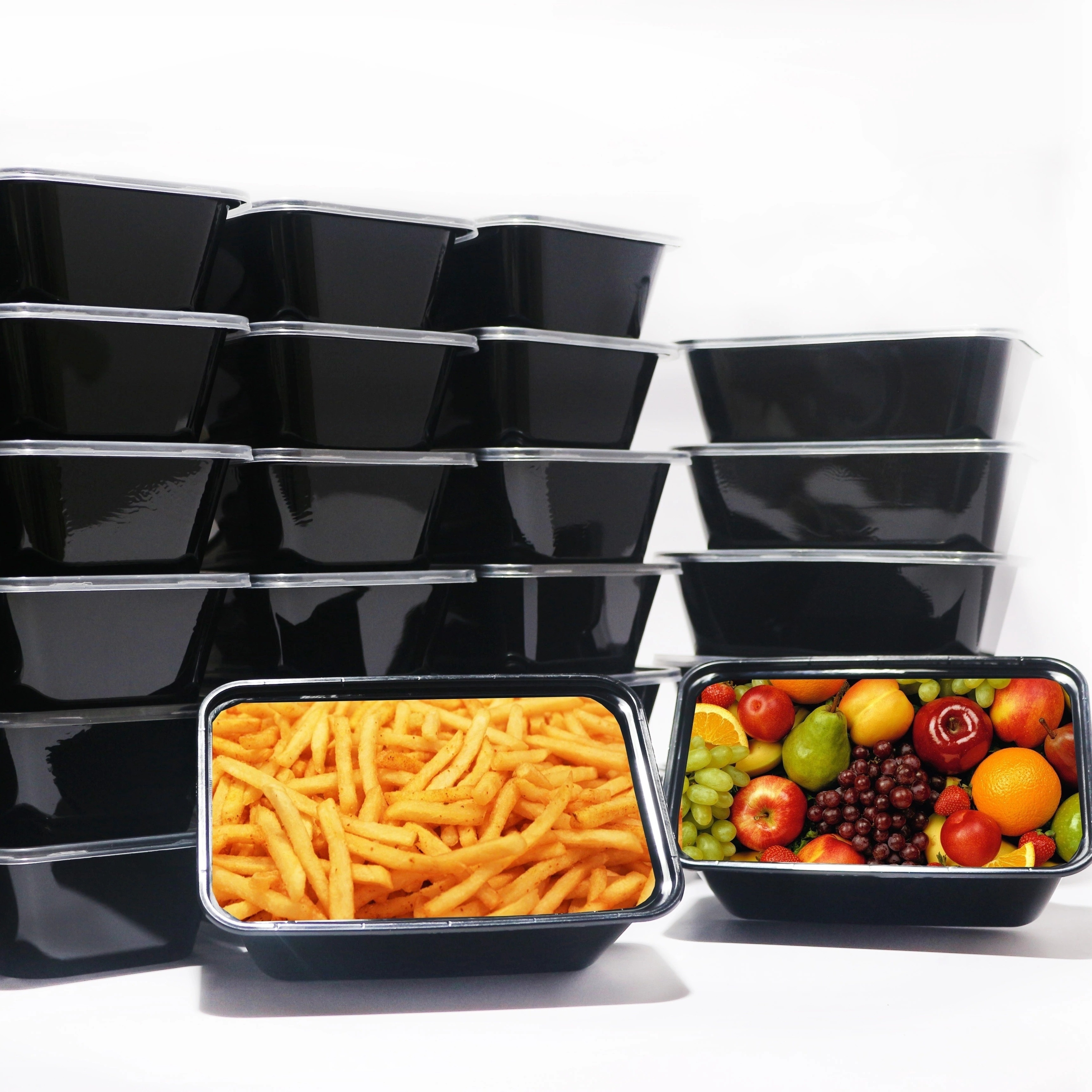 Disposable Food Containers With Lids Round Plastic Meal Prep - Temu