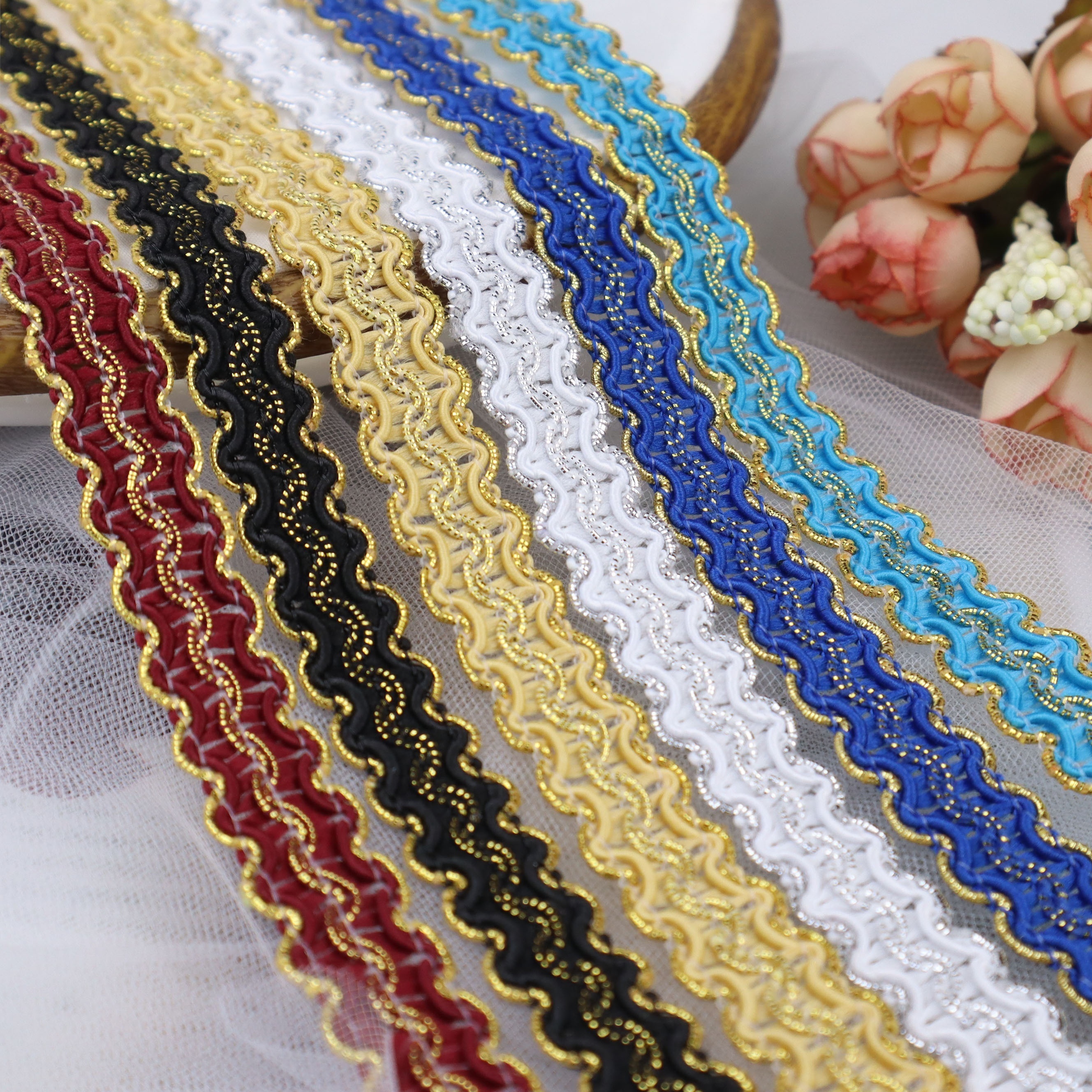 10 Yards Lace Trim Colorful Lace Ribbon For Sewing Gifts - Temu
