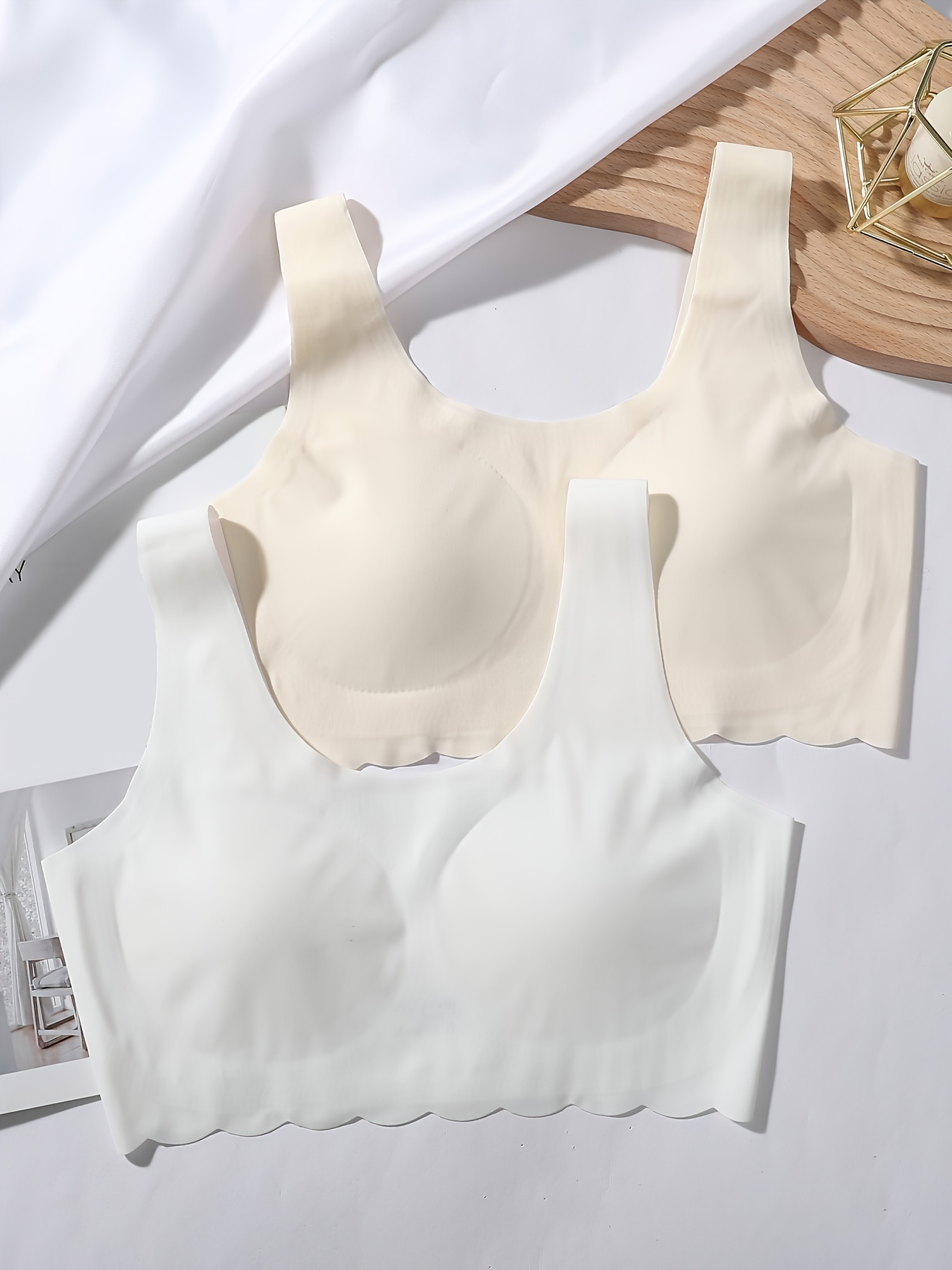 Girls Elastic Comfortable Soft Bra Sports Underwear - Temu