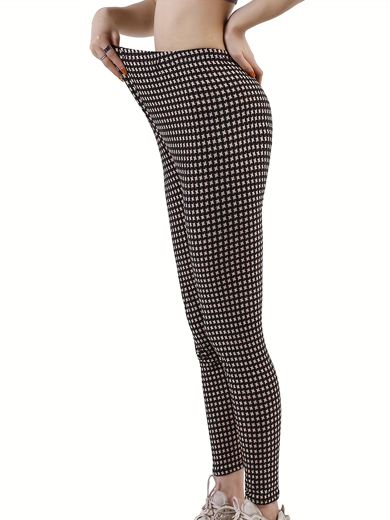 ZQLY CUHAKCI Women Leggings Fashion Plaid Printing Legging