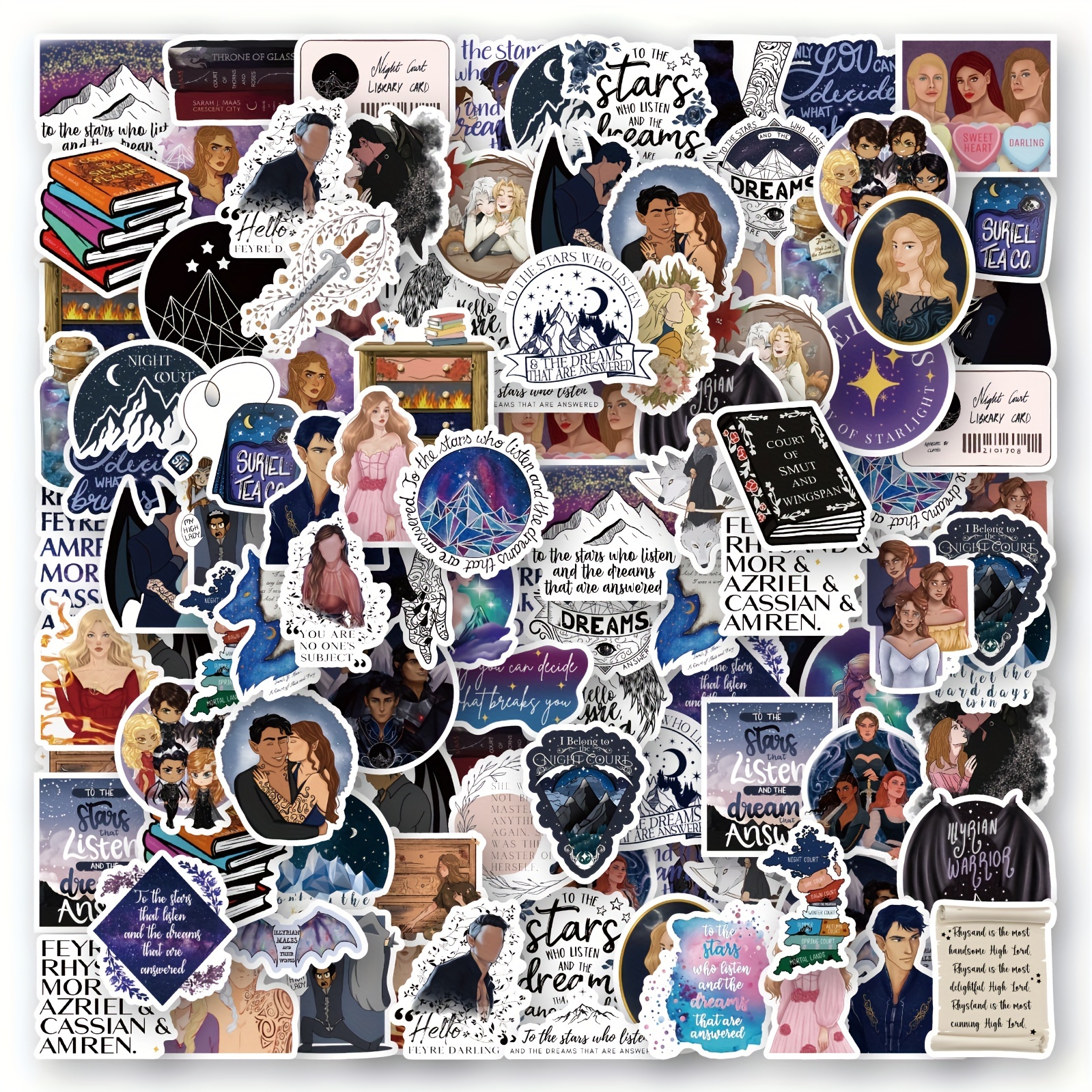 50pcs Dark Romance Reader Stickers For Personalized Decoration Of