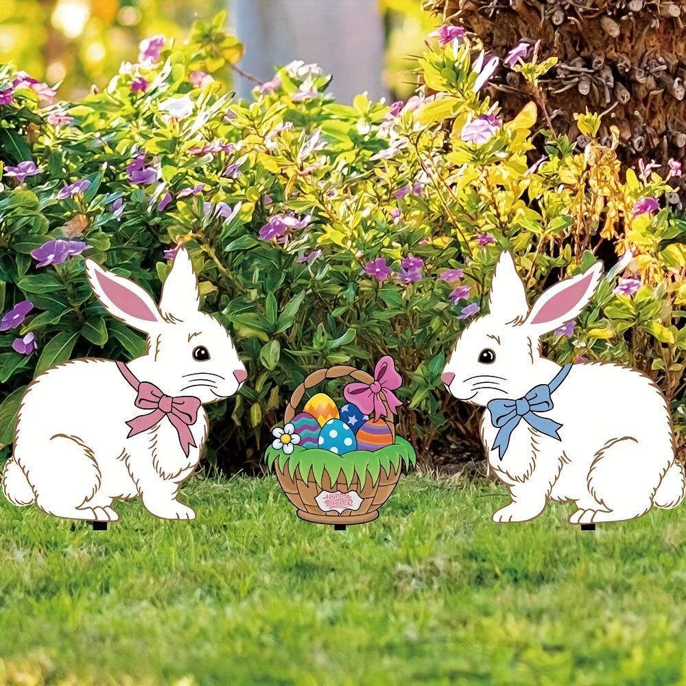 1pc Coniglio Pasqua Uova Giardino Picchetto Segni Pasqua - Temu Italy