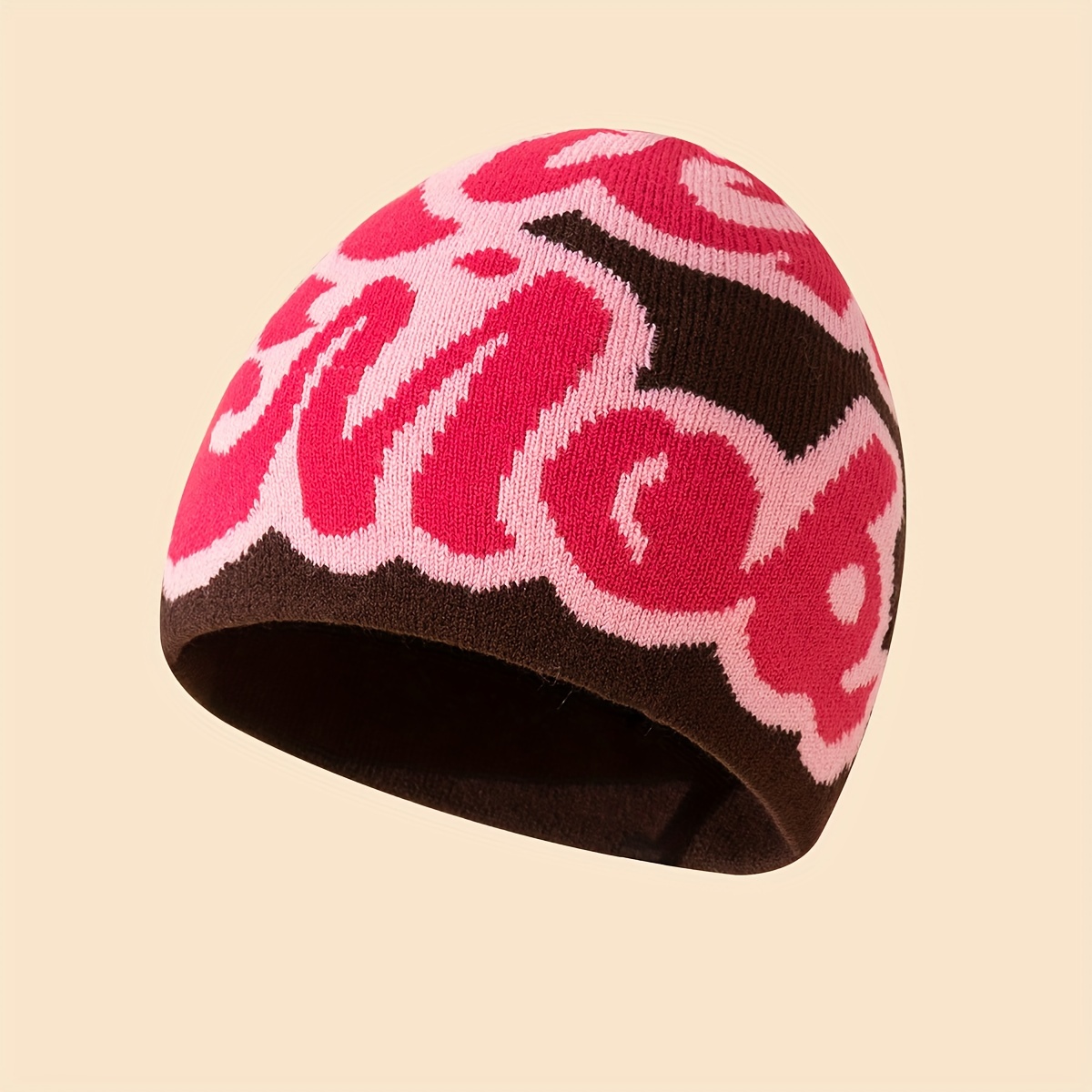 unisex letter pattern lightweight knit hat y2k street style