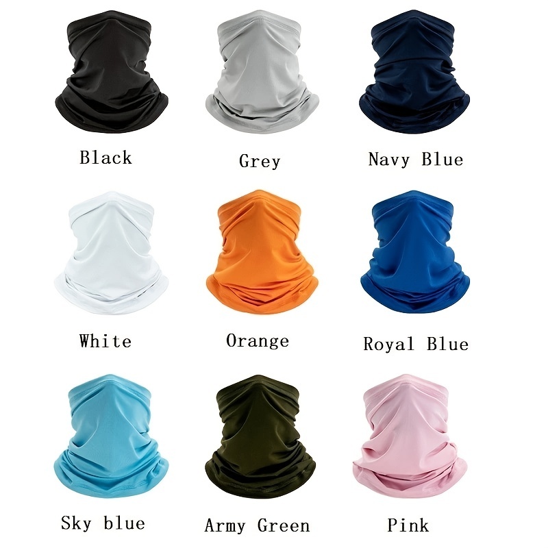 20 Colors Face Sacrf Bandana Multipurpose Neck Gaiter Sunscreen Magic Headscarf Breathable Sunscreen Ice Silk Sports Bandana Outdoor Fishing