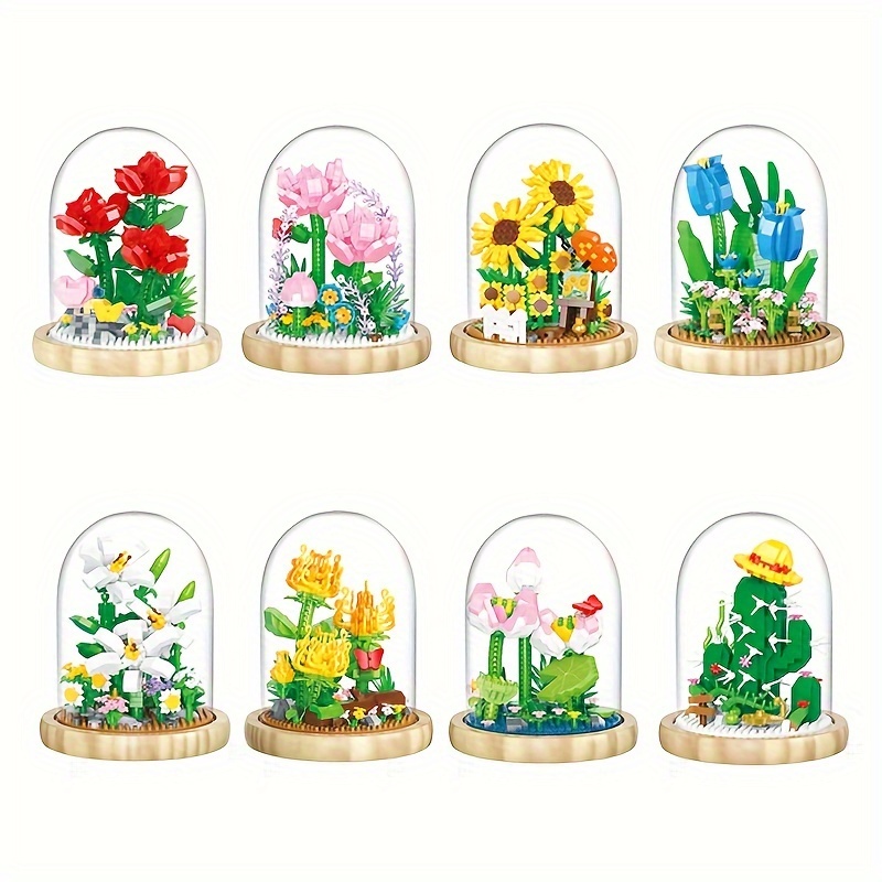 1PC Ensemble de Blocs de Construction de Mini bonsaïs Succulents, kit de  Collection botanique de Plantes succulentes pour Adultes, décoration  d'intérieur, Non Compatible avec Lego 