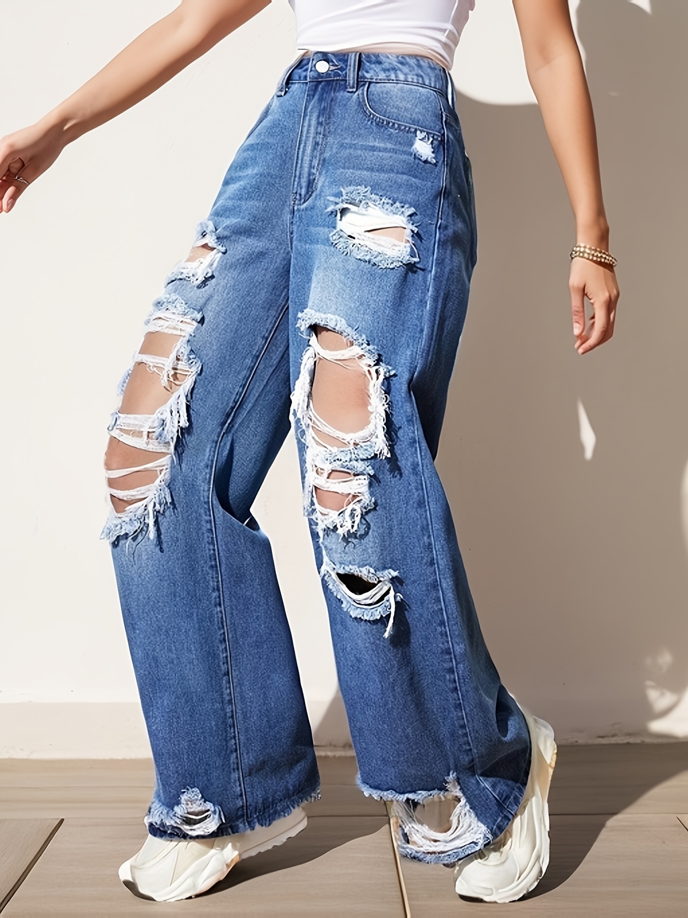 Tall Relaxed Fit Distressed Jeans
