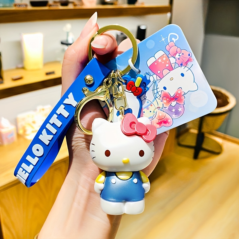 Porte-clés de dessin animé mignon Hello Kitty Sanurgente Anime Melody  Kuromi Cinnamoroll jouets poupées suspendues porte-clés de voiture cadeaux  pour filles et enfants Kawaii