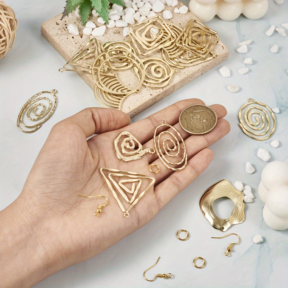 DIY Earring Making Kit, Golden, Metal Geometric Pendants, Brass Horse –  BEADED CREATIONS