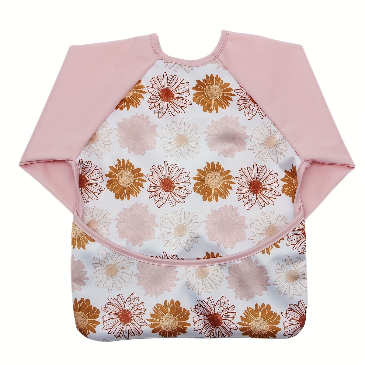 

New Year Gift Idea: Waterproof Flower Print Feeding Bibs For Babies 6-54 Months - Reusable & Washable!