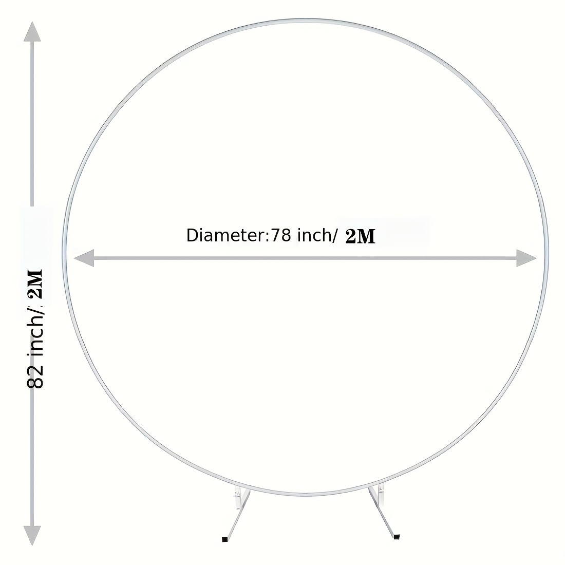 Struttura in metallo per arco di palloncini, bianco, cerchio 1mt