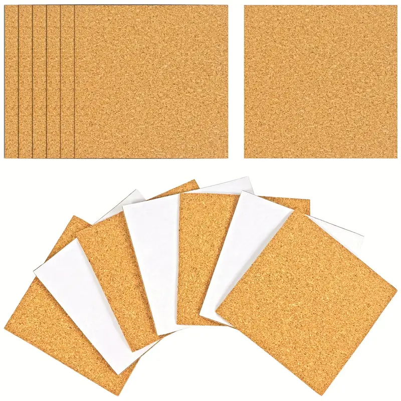 Self adhesive Cork Squares Cork Adhesive Sheets For Coasters - Temu