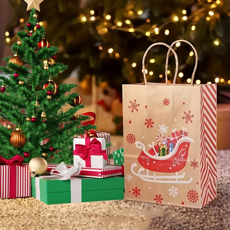 Paperchase - Grand sac cadeau de Noël motif père-noël dansant