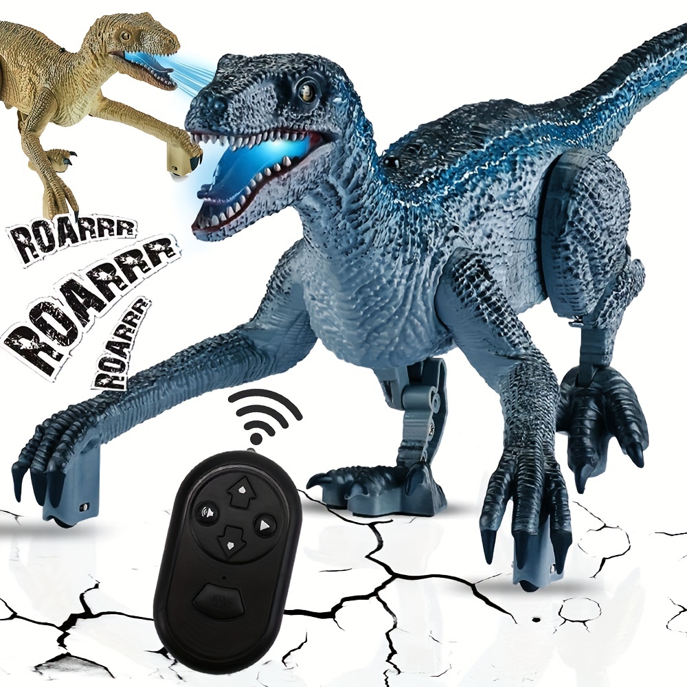 Dinossauros de controle remoto robô elétrico som luz brinquedo escavação  jurássico animais t rex brinquedos educativos para crianças meninos