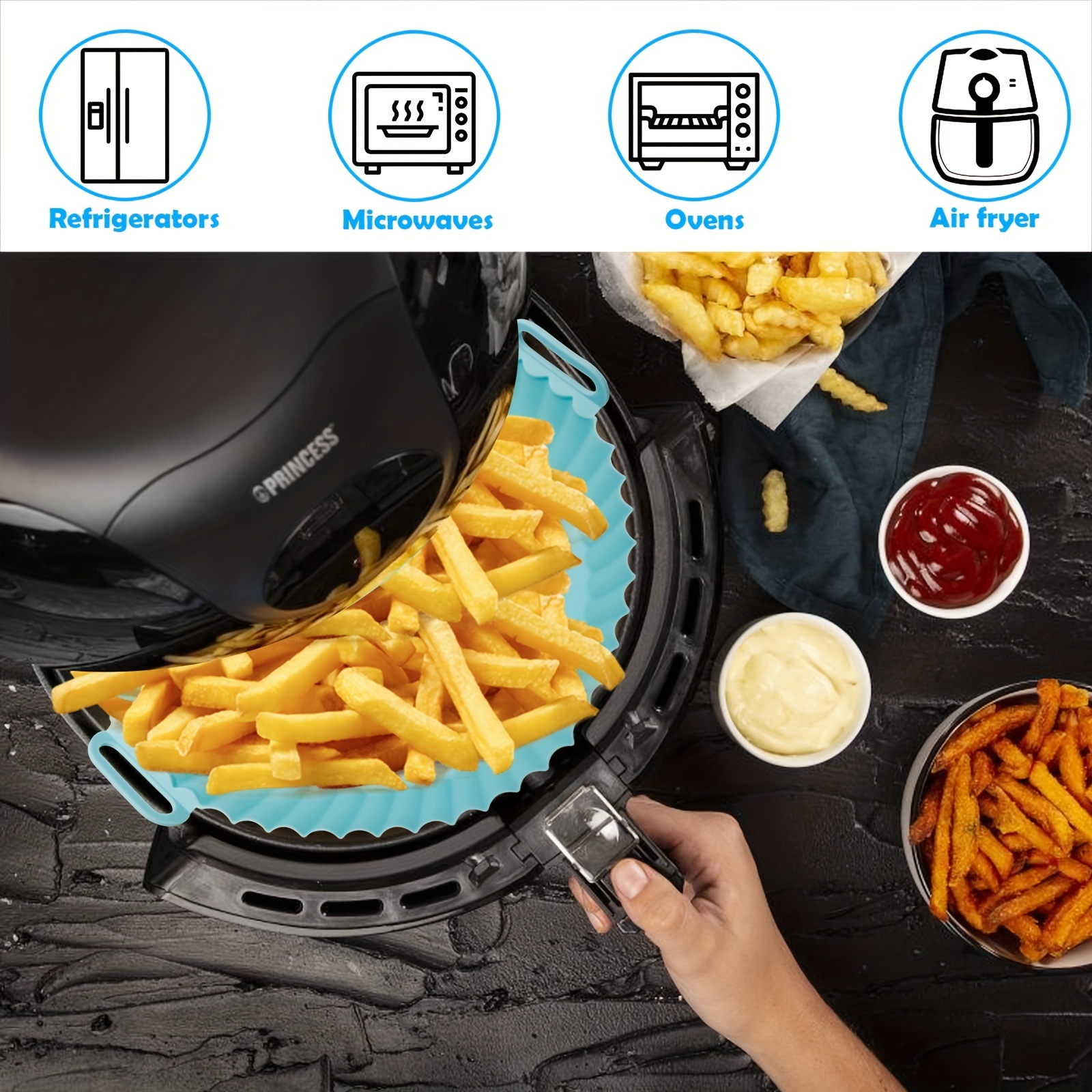 Silicone Air Fryer Liners, Air Fryer Accessories, Basket Liner