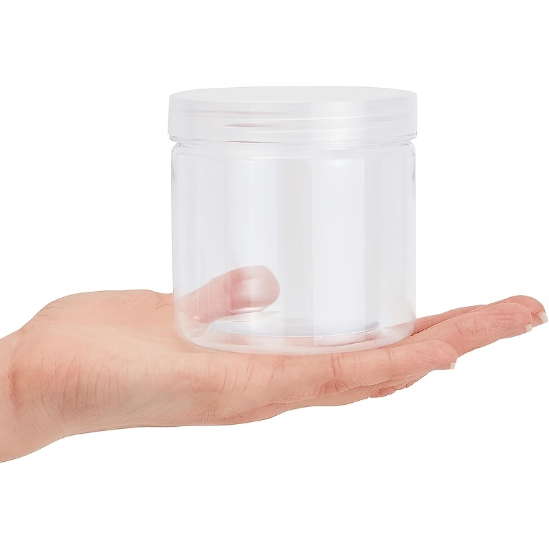Clear Plastic Jars Big Round Pet Plastic Containers With - Temu