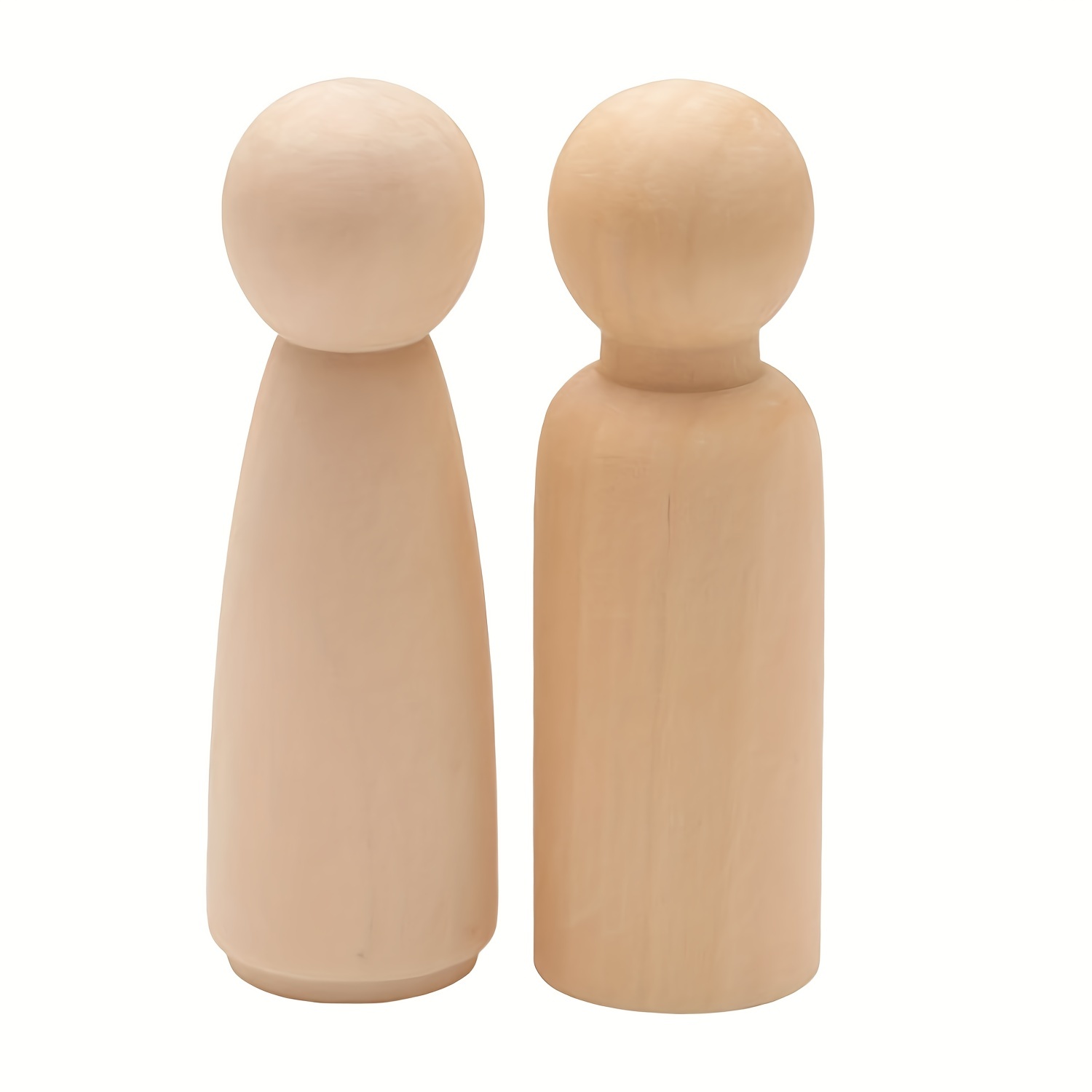 60pcs Peg Dolls Decorative Wooden Peg Doll Assorted Sizes Unfinishied Peg  People Doll Bodies Wooden Figures for Painting Craft Art Projects Peg Game
