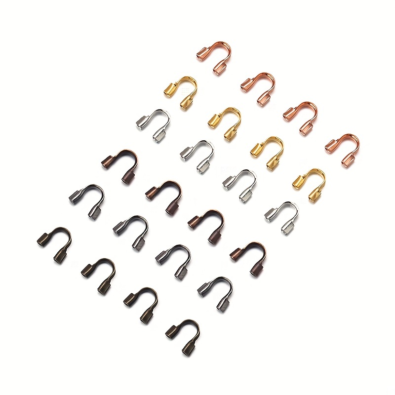 Wire Protectors Wire Guard Guardian Protectors loops U Shape Accessories  Clasps Connector For Jewelry Making 100pcs/