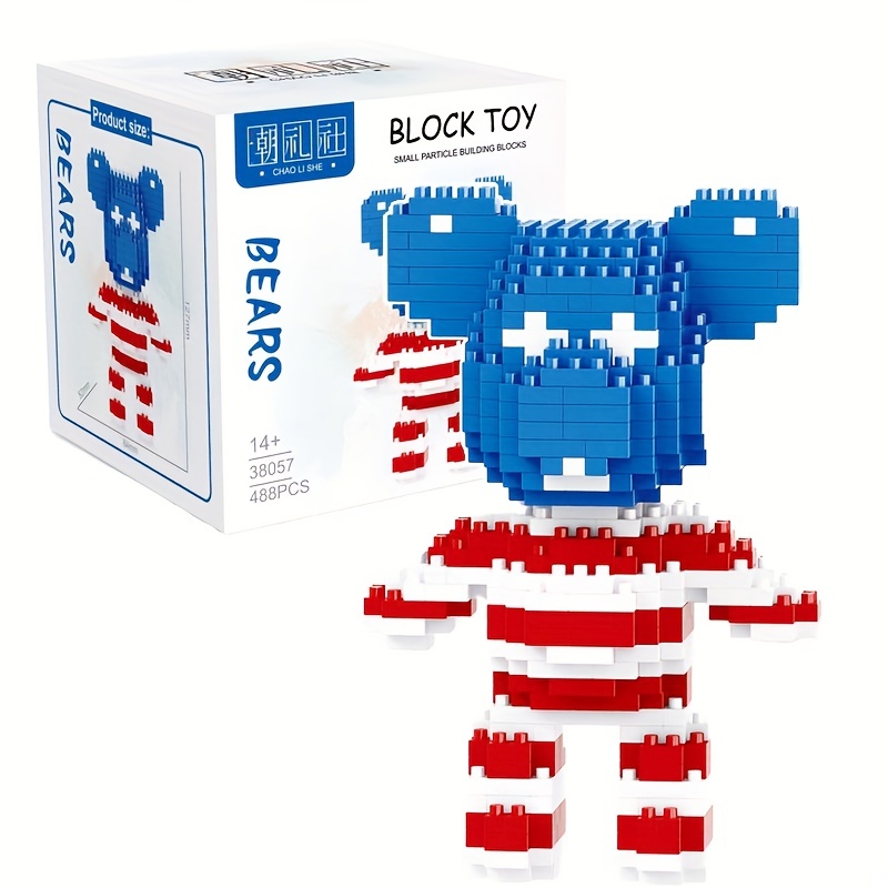 LED Bearbrick Building Blocks Micro Bricks Love Bear Nano