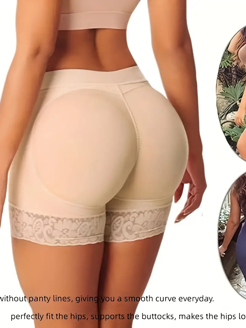 Lace Trim Shaping Panties Tummy Control Compression Panties - Temu
