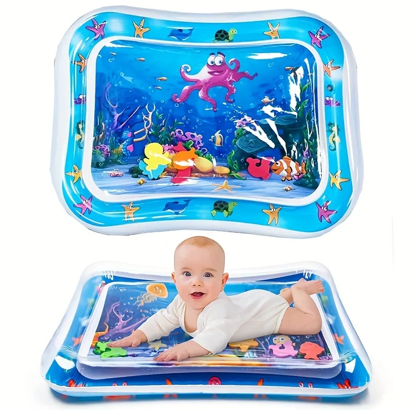 let hovedlandet Vil Inflatable Tummy Time Premium Water Mat, Infants And Toddlers Perfect Fun  Time Play Activity Center, Your Baby's Stimulation Growth - Temu