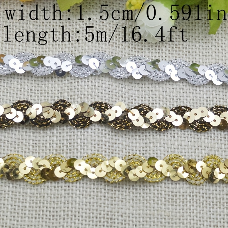 Embellished Rhinestone Rope Ribbon Headband Gold - Pack of 6