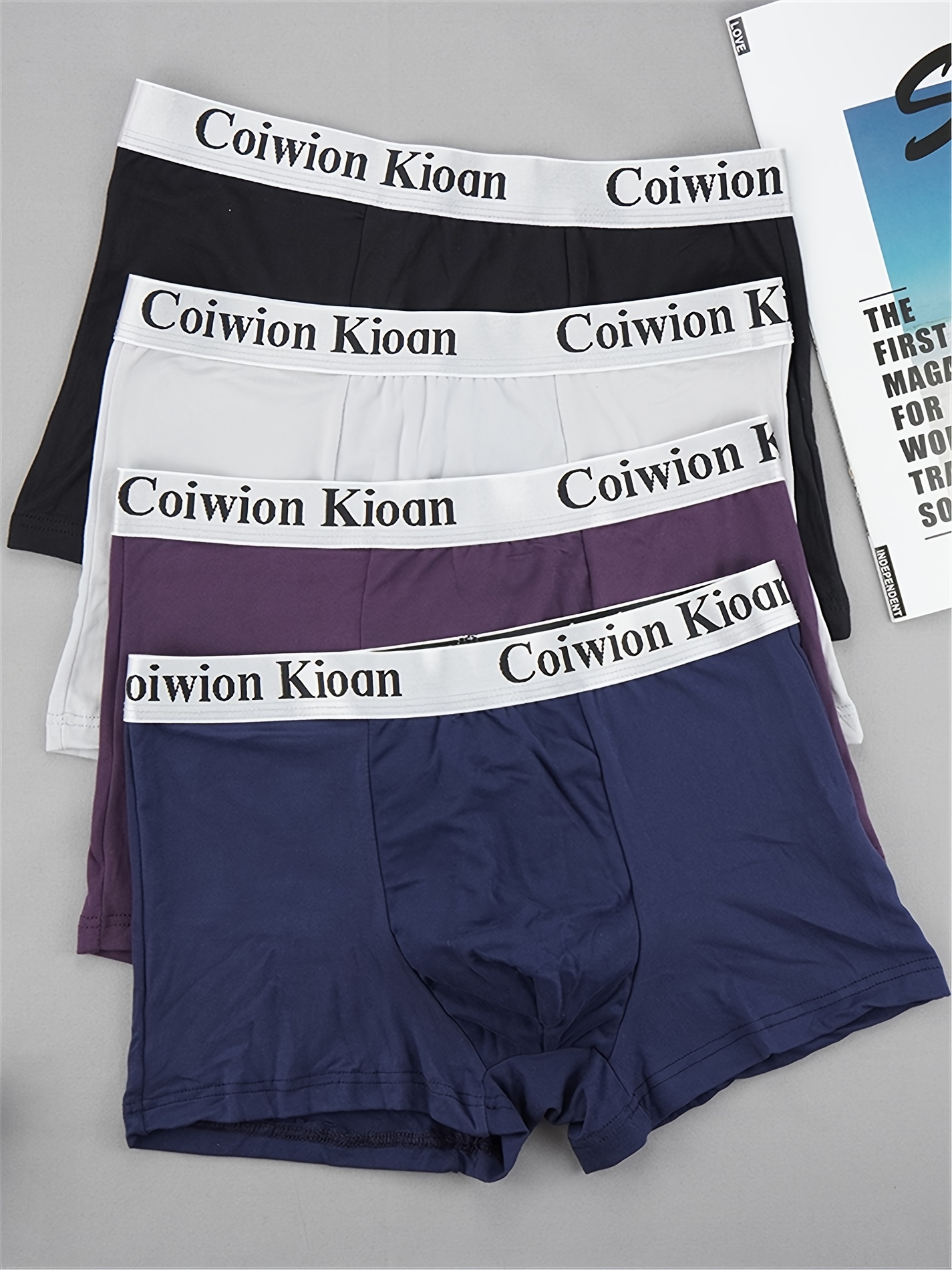 4pcs Men's Cotton Breathable Soft Comfy Briefs, Men's Underwear