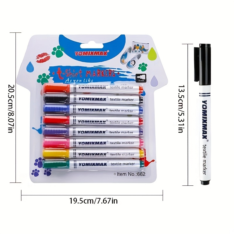 12/24 Colors Fabric paint T-Shirt Brush Marker Pigment Waterproof ink Marker  For Textile ideal Clothes Accessories DIY Painting