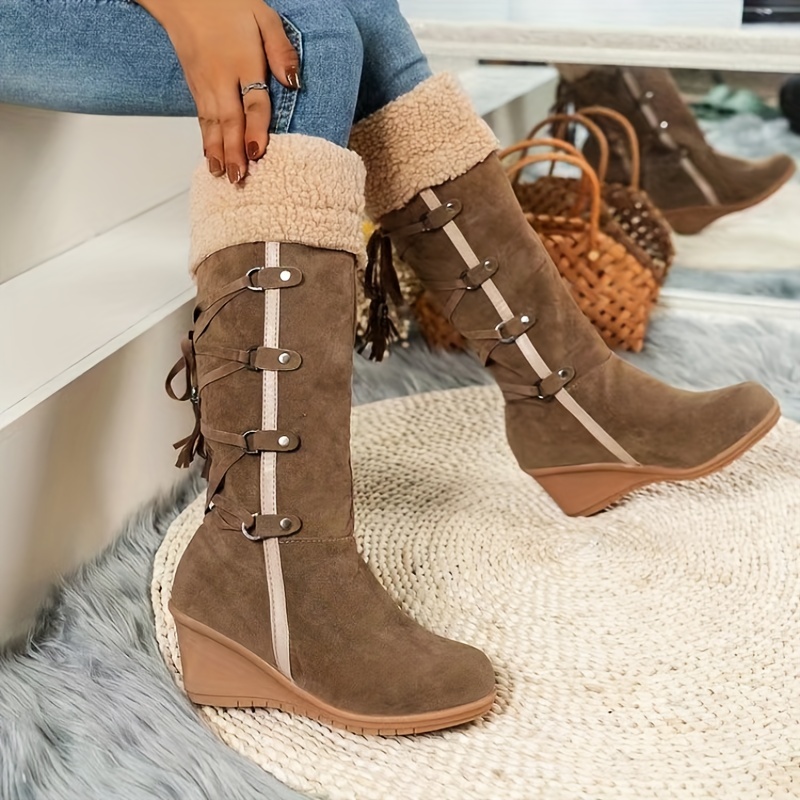 Wedge booties with outlet dress