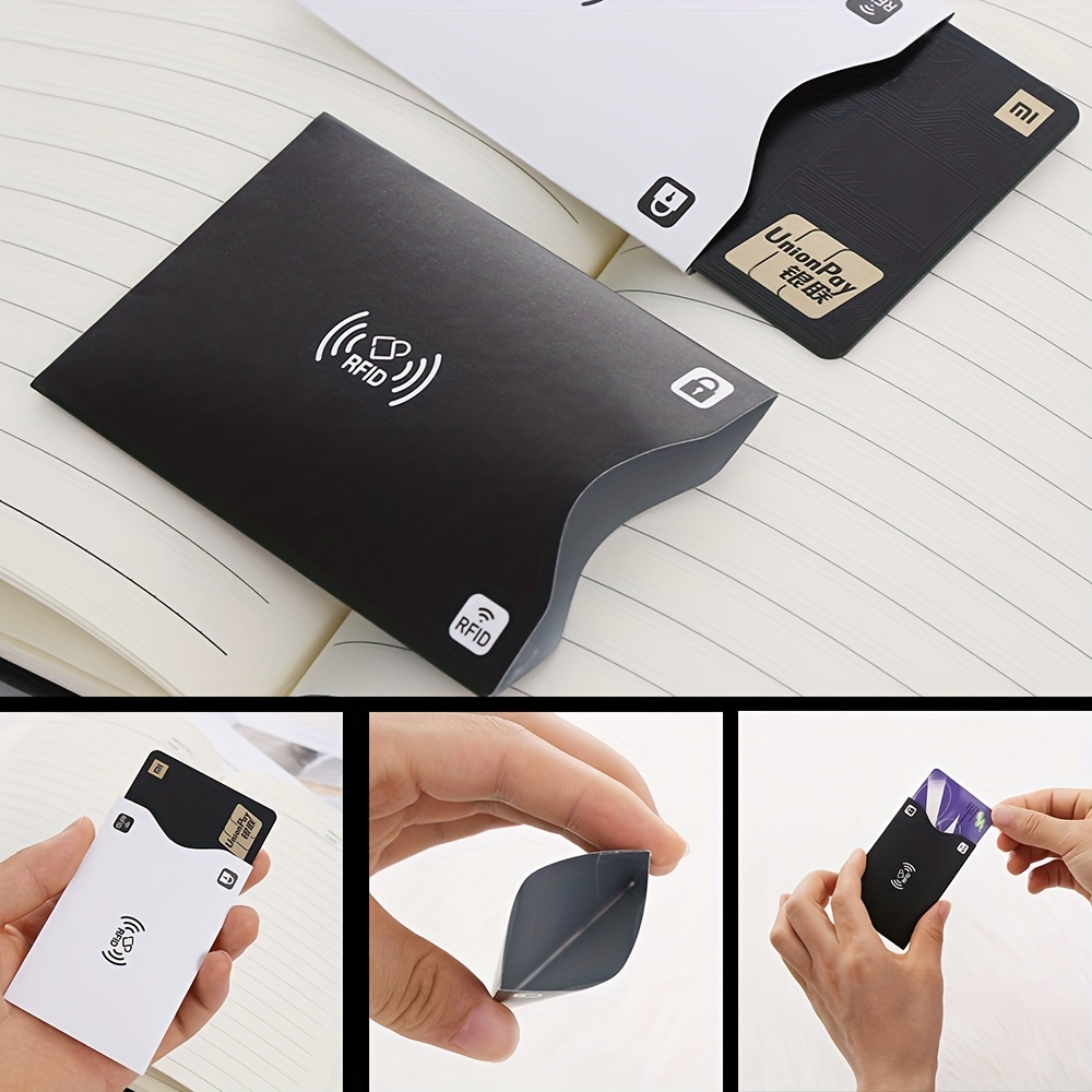 3 5 10pcs Anti Rfid Wallet Blocking Reader Lock Bank Card Holder Aluminium  Smart Anti Theft Credit Card Cover Protection, Free Shipping On Items  Shipped From Temu