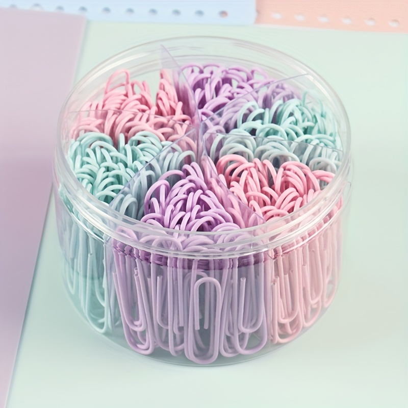 300pcs 3colors Paper Clips for Office School Personal Use