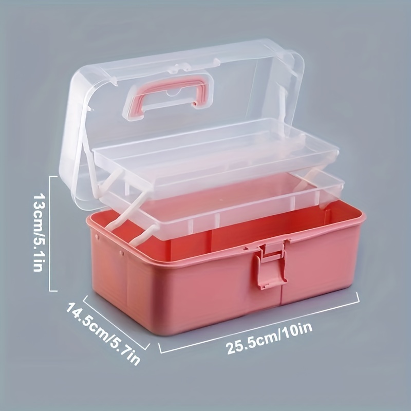 Three-layer Storage Box, Folding Storage Organizer With Lid