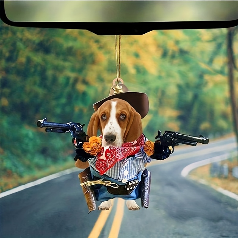 Niedliche Schaukel Hund Spiegel hängendes Auto Innenraum Zubehör