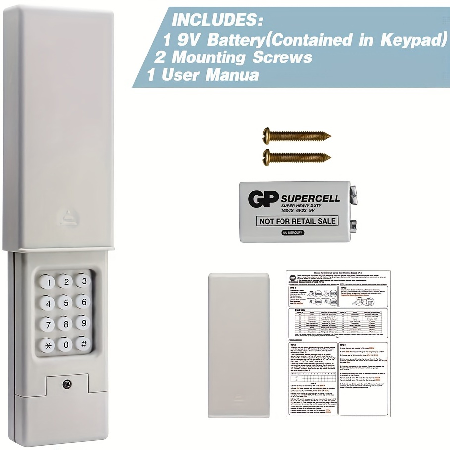 CHAMBERLAIN Original Clicker Door Wireless Keyless Entry for Compatible w - 3
