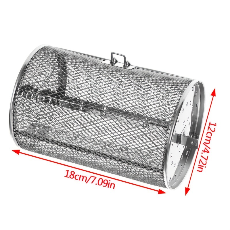 Bbq Net Tube Grill Basket Barbecue Bag Fish Vegetables - Temu