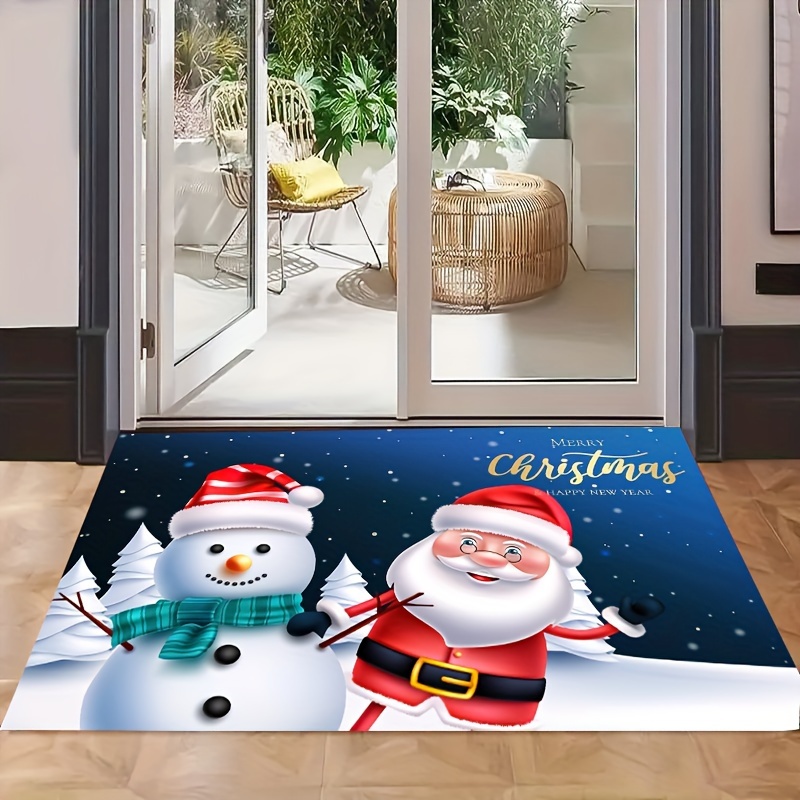 Cute Christmas Door Mat, Crystal Velvet Rug, Per Flat, Cartoon Waterproof  Stain Resistant Floor Mat, Kitchen Living Room Bedroom Toilet Entrance Mat,  Indoor Outdoor Door Mat, Easy To Clean - Temu