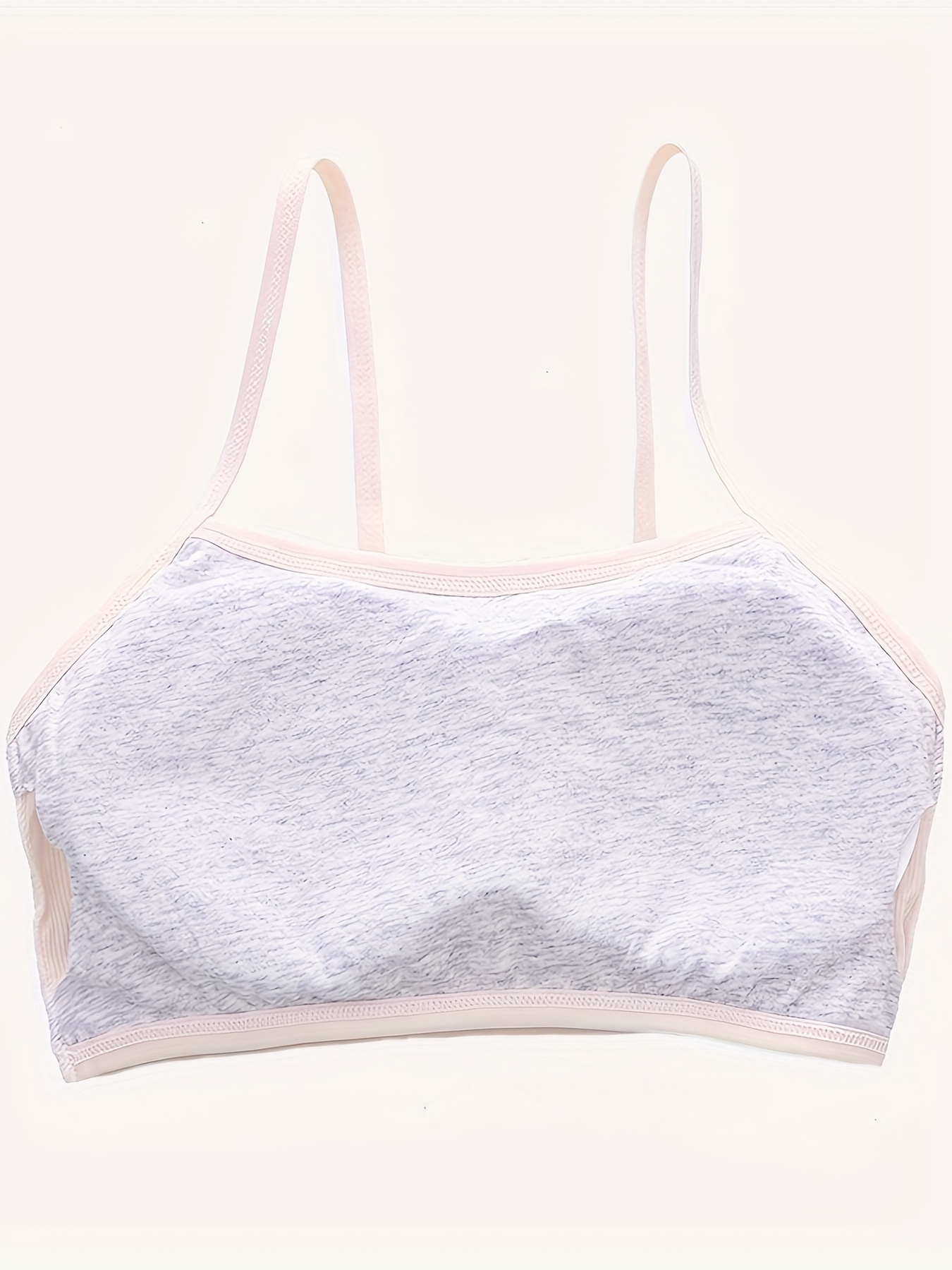 Young Girls Solid Soft Cotton Bra Puberty Teenage Breathable Underwear Sport  Training Bras for 8 9