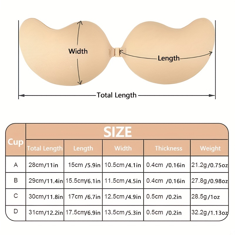 Women's Strapless Backless Push Silicone Sticky Invisible - Temu Canada