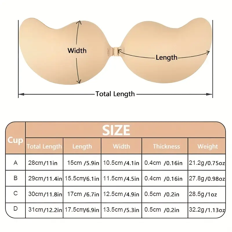 Women's Strapless Backless Push Silicone Sticky Invisible - Temu Canada