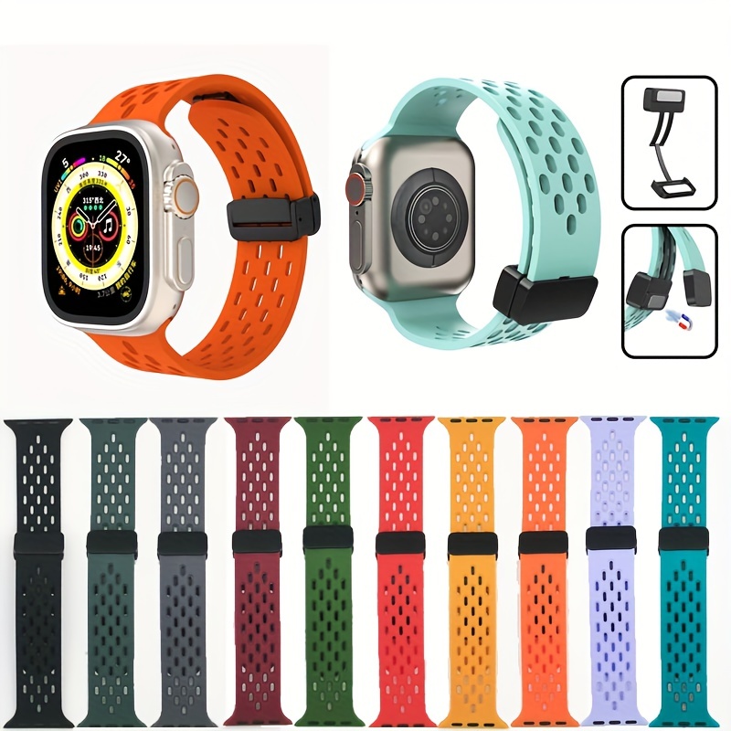 Braided Style Silicone Watch Bands For Watch 1 2 3 4 5 6 7 8 Se Ultra - Temu