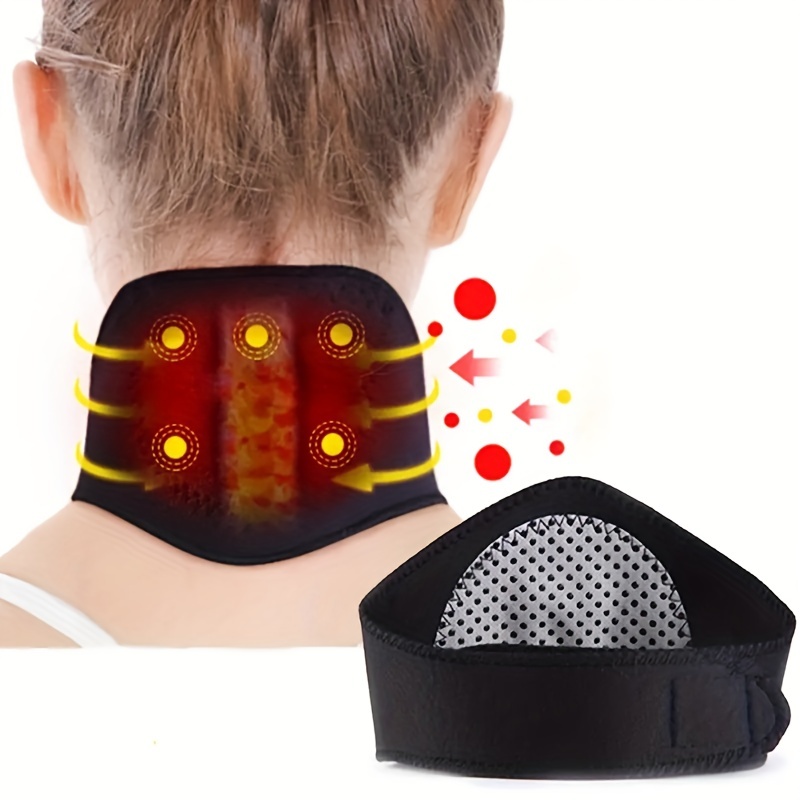 Beheizte Nackenstütze, turmalin selbst erhitzte Halsgürtel Halsheizkissen  Magnet Therapie Hals Wärmer Halsschutz für Nackenschmerzen, Migräne