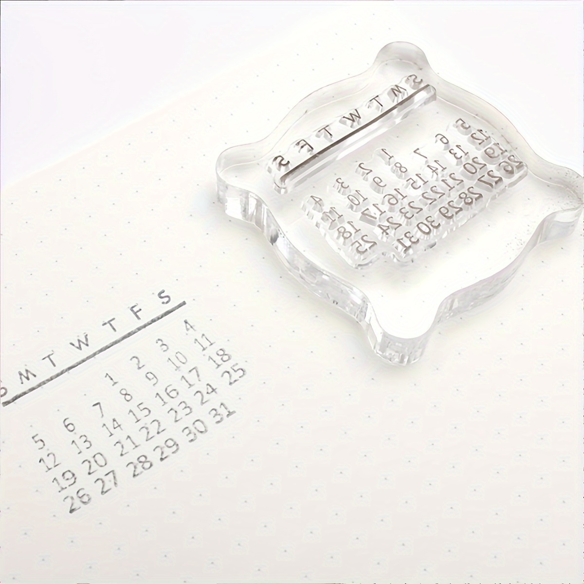Calendar Clear Silicone Stamp Month Week Plan Rubber Stamp Stationery Craft  1pc
