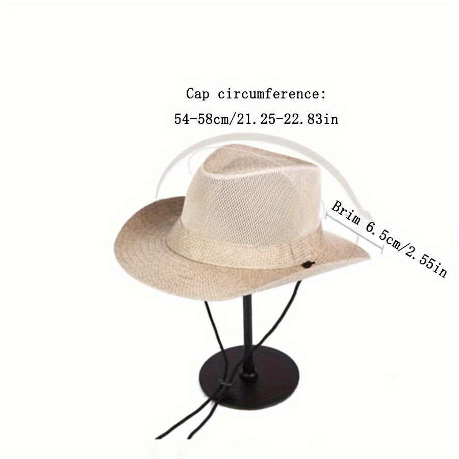 1pc Men's Breathable Straw Sun Hat, Casual Fishing Hat For Spring And  Summer, Outdoor UV Protection Top Hat, Beach Hat For Outdoor Activities.