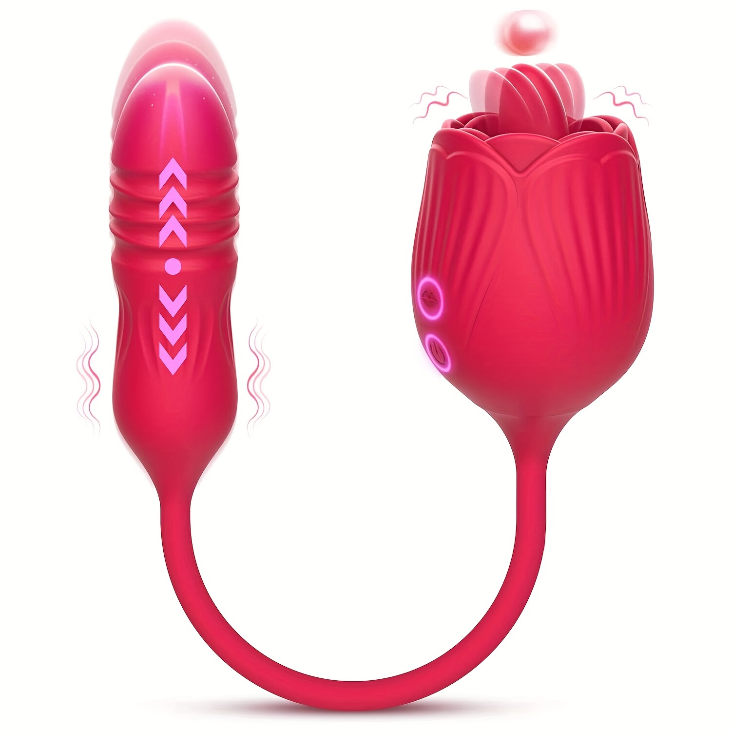 Rose Vibrator 10 Insertion Vibration Modes Rose Toy Vibrator - Temu